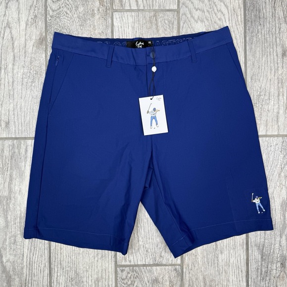 Eastside Golf Tech Shorts Royal Blue Outdoor Logo Pockets NWT Non-Slip Waist 32 - Picture 1 of 11